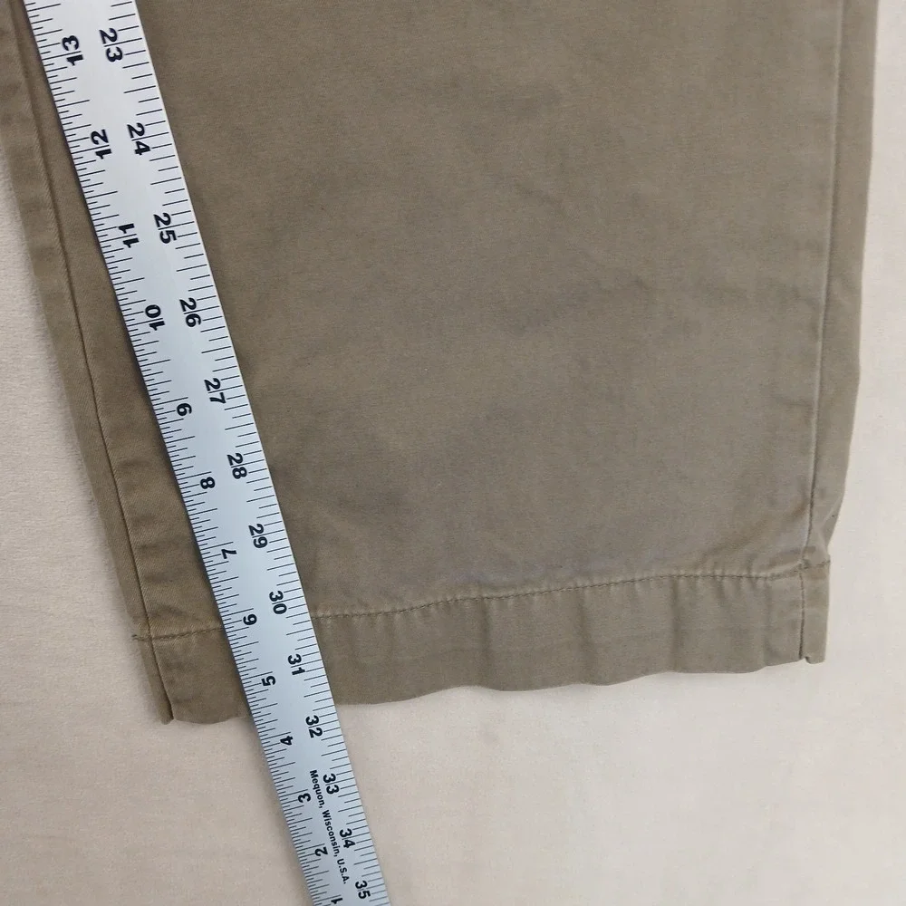 Banana Republic Boot Cut Chino 34x32 Mens Pants Brown FLAW